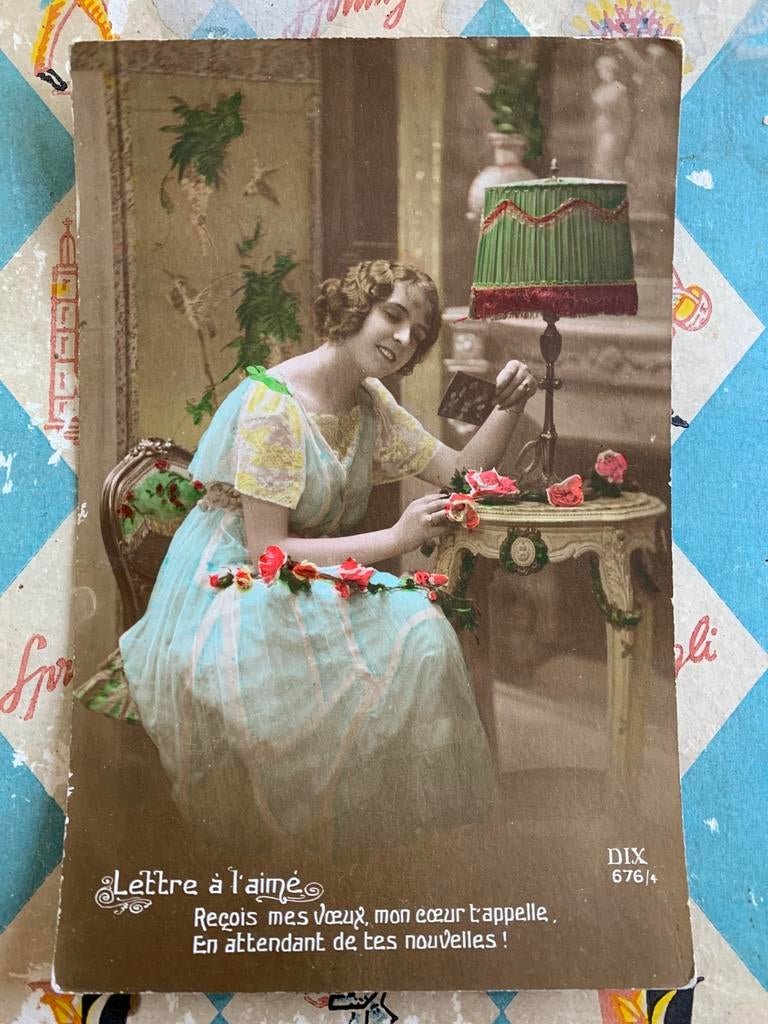Lettre à l’aime - liefdesbrief, Ophalen of Verzenden, Voor 1920, Ongelopen, Overige thema's