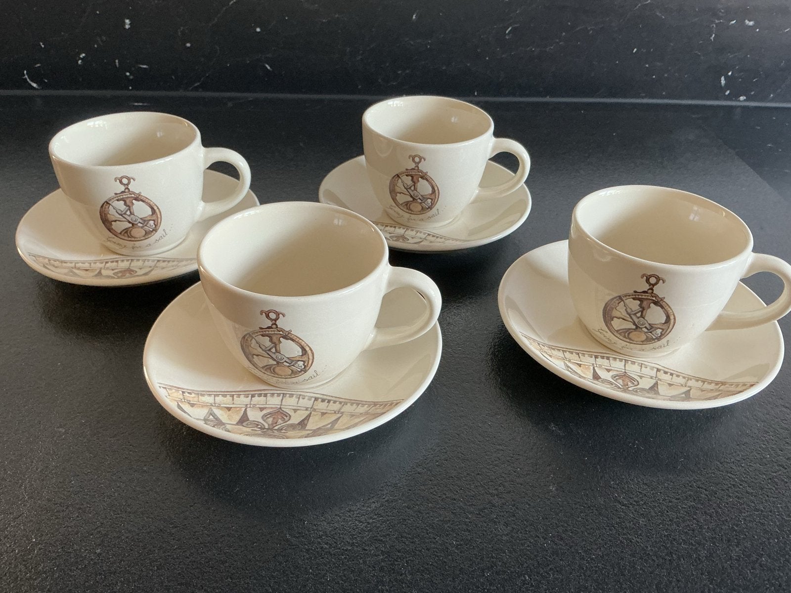 4 Jet ter Steege kop en schotels, Huis en Inrichting, Keuken | Servies, Ophalen of Verzenden