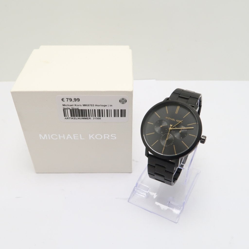 Michael Kors MK8703 Horloge | in Nette Staat, Michael Kors, Zo goed als nieuw, Support@michaelkors.com, 11 West 42nd Street
New York, NY 10036
United States