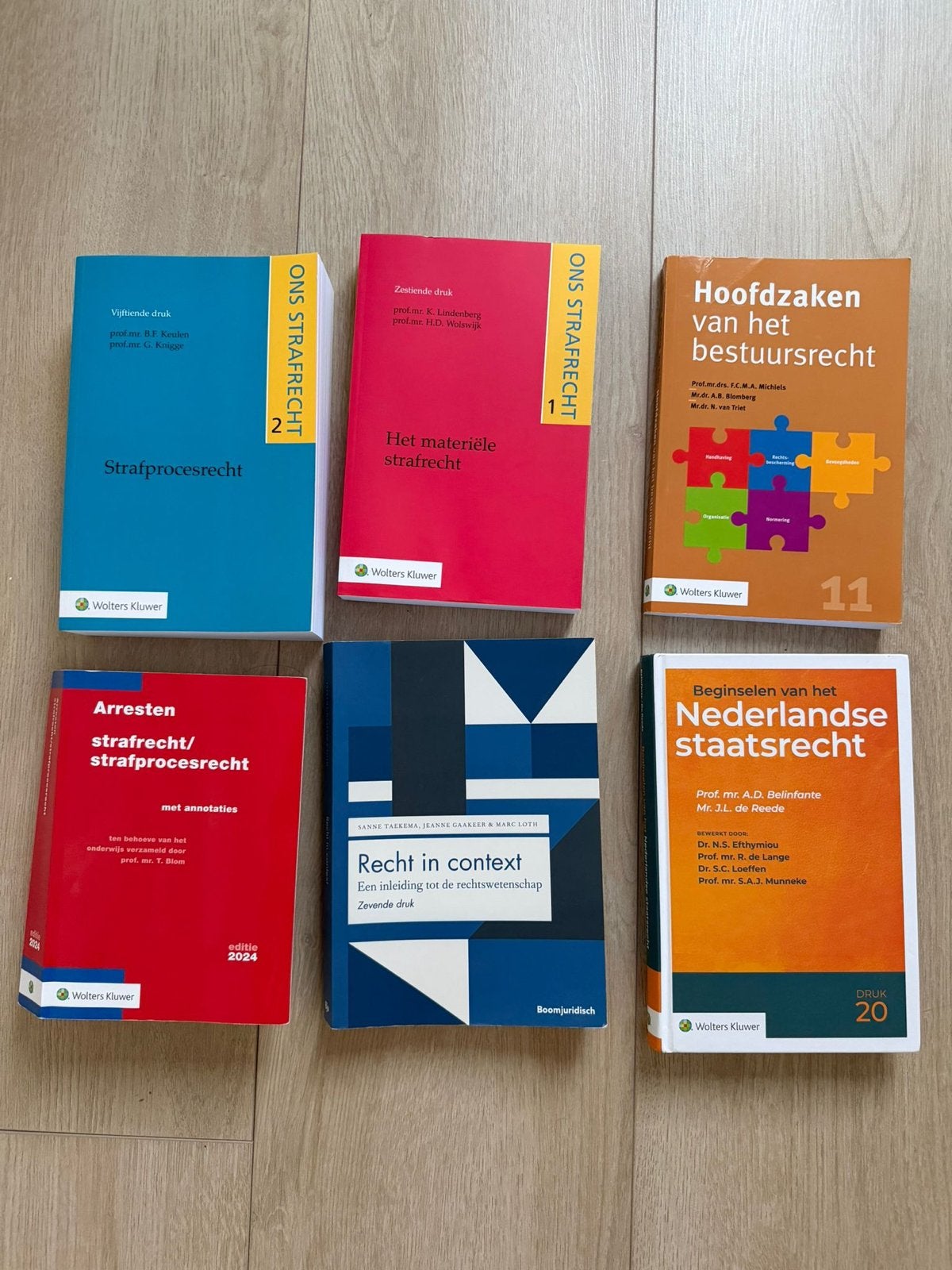 Rechten studieboeken:Strafrecht, Bestuursrecht, Staatsrecht, Ophalen of Verzenden, Gamma, Zo goed als nieuw, WO