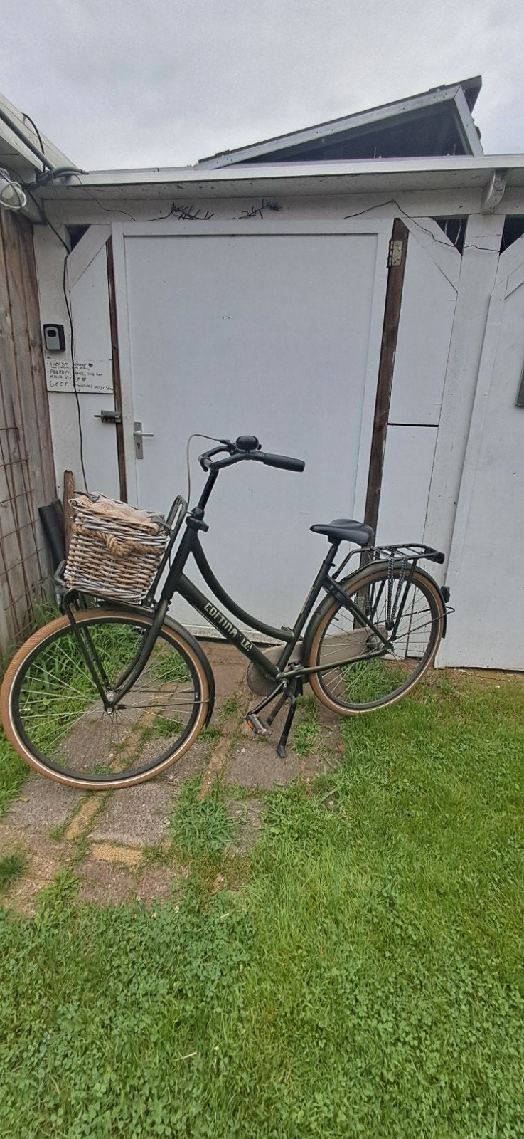 Cortina U4 Transportfiets - Donkergroen exclusief  mand, Terugtraprem, Gebruikt, Versnellingen, 50 tot 53 cm