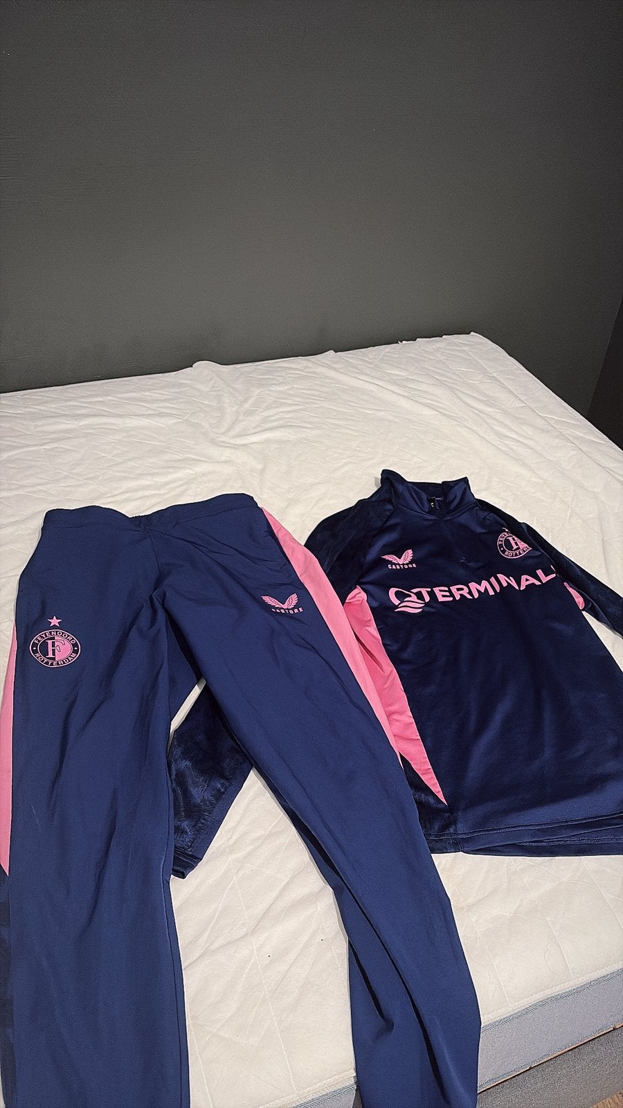 Feyenoord trainingspak, Verzenden, Zo goed als nieuw, Blauw, Voetbal