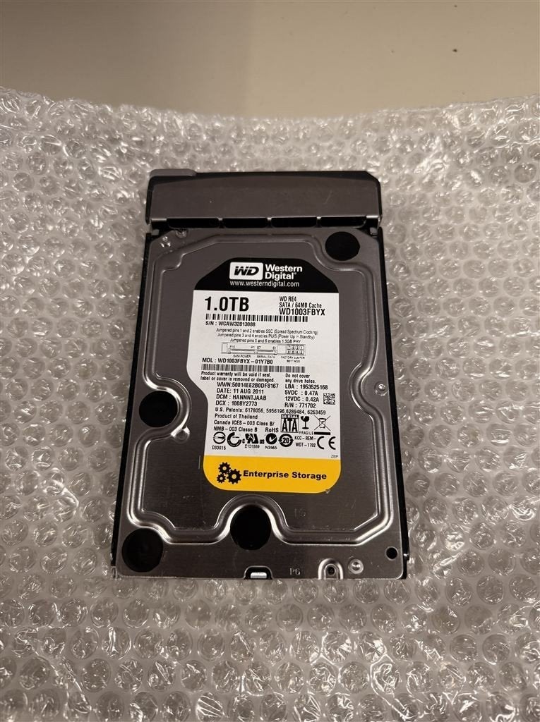 Western Digital WD1003FBYX Hard Disk Drive 1TB 3.5\" SATA HD, Ophalen of Verzenden, Zo goed als nieuw, Desktop