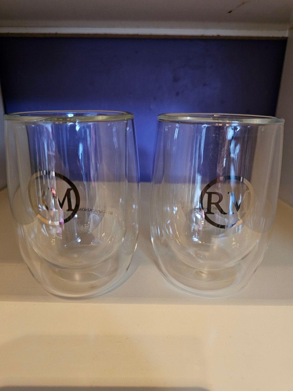 RIVIERA MAISON; 2 MOOIE DUBBELWANDIGE GLAZEN € 7,50, Verzamelen, Ophalen, Zo goed als nieuw, Overige typen