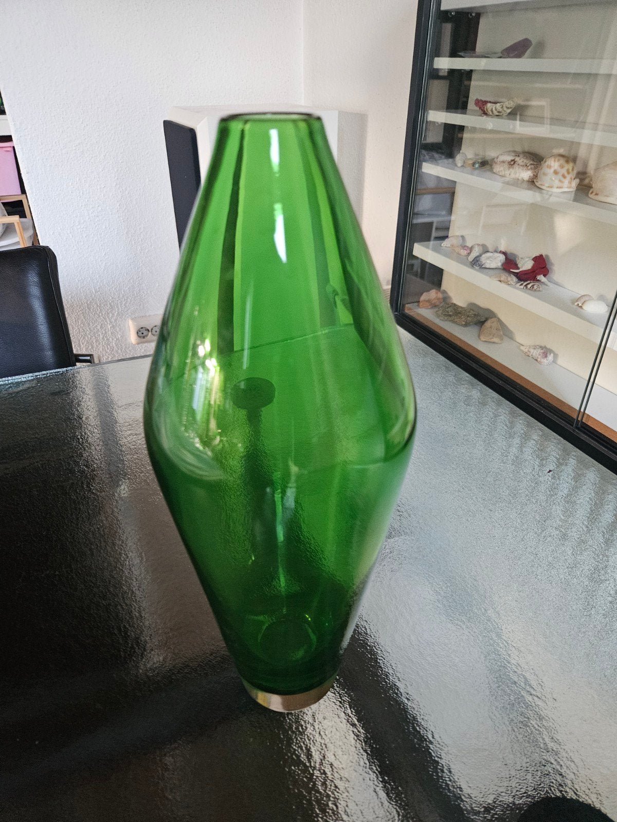 Groene vaas Leerdam glas, Ophalen of Verzenden