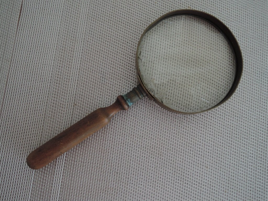 Ouderwets vergrootglas met schade, Ophalen of Verzenden, Gebruikt, Vergrootglas of Loep