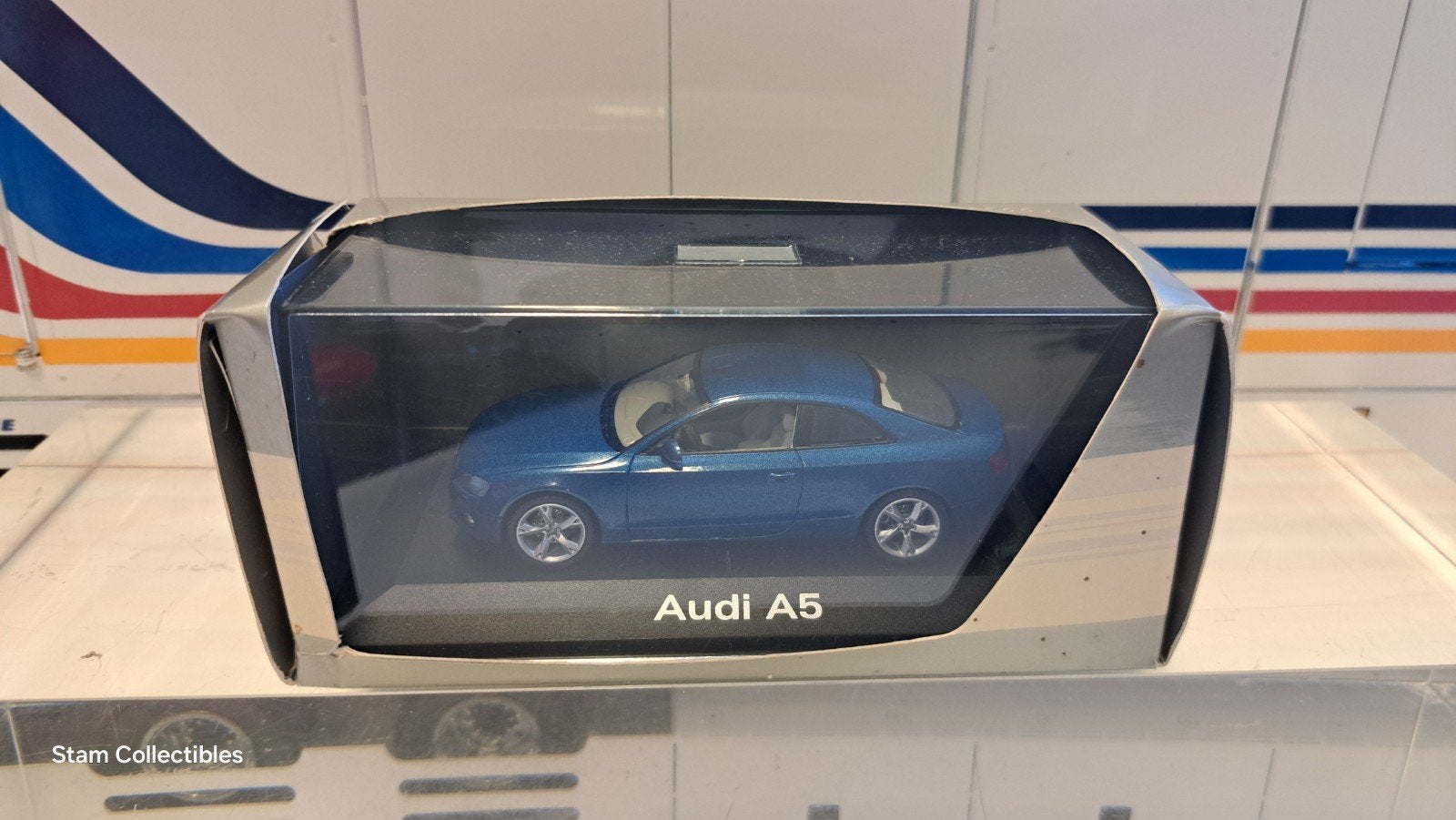Schuco Audi A5 Aruba Blue Dealer Edition, Hobby en Vrije tijd, Gebruikt, Auto, Ophalen of Verzenden, Schuco