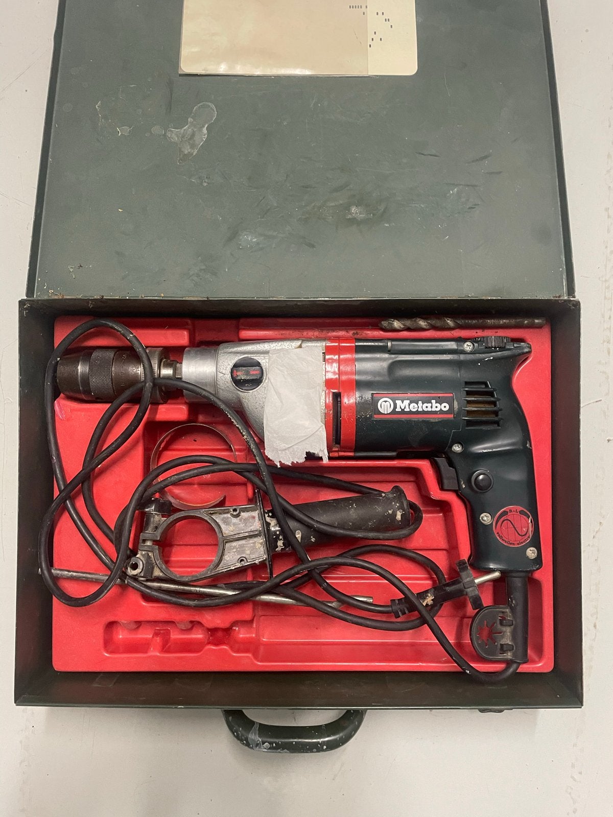 Metabo Boormachine SBE 10/2 S R - Vintage Boorhamer, Klopboormechanisme, Ophalen, Boormachine, Gebruikt
