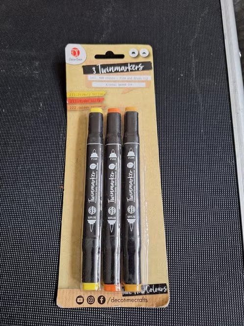3 twinmarkers van Deco time h, Onbekend, Nieuw, Ophalen of Verzenden, Potlood of Stift