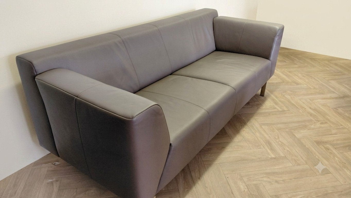 Rolf Benz 318 Linea | 2,5 zits | Taupe leer, Modern design, Info@andriesign.nl, 150 tot 200 cm, Driepersoons