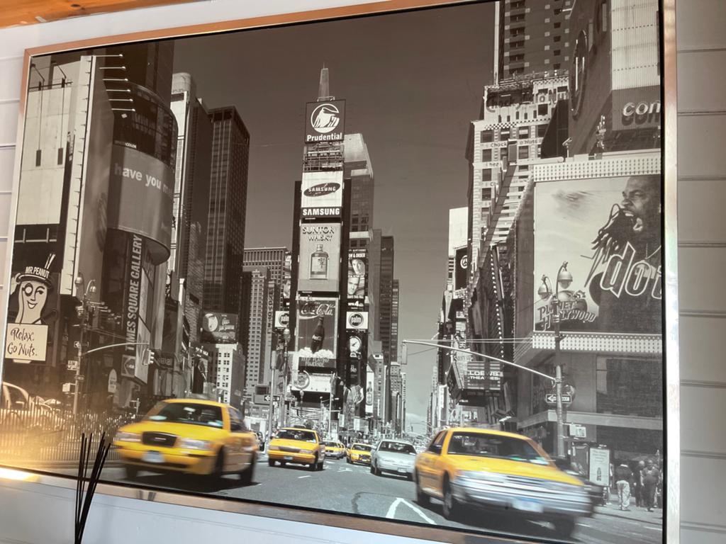 Times Square New York Canvas Schilderij, Ophalen of Verzenden, Zo goed als nieuw, Schilderij, 100 tot 125 cm