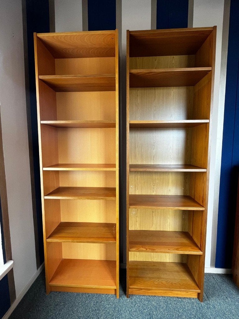 2 IKEA Billy boekenkast (eikenhoutlook), Ophalen, Overige materialen, Gebruikt, 200 cm of meer