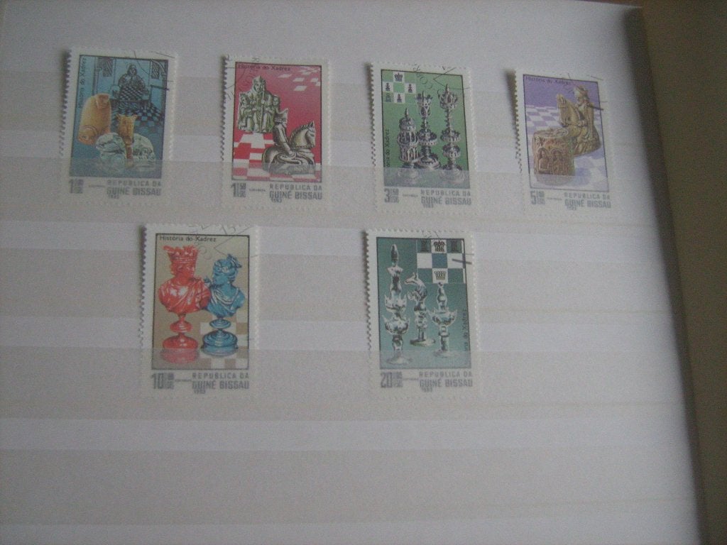 Kavel 211 Zegels met Schaakafbeeldingen, Postzegels en Munten, Ophalen of Verzenden, Gestempeld, Sport