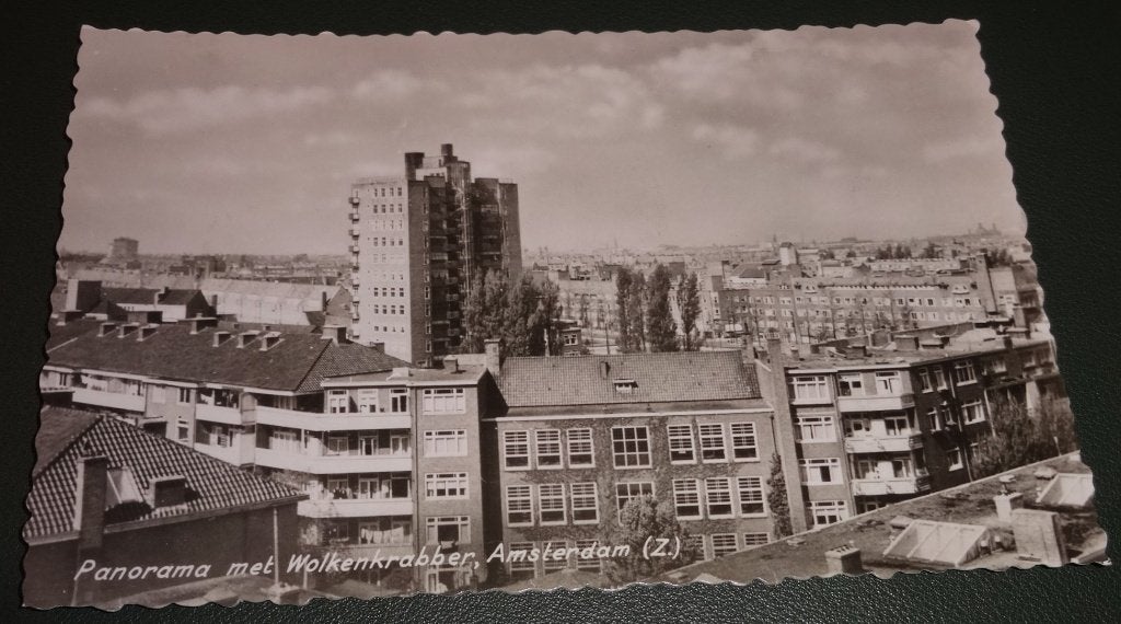 Amsterdam - Wolkenkrabber - Panorama - Zuid - KAm01, Verzenden, 1940 tot 1960, Ongelopen, Noord-Holland