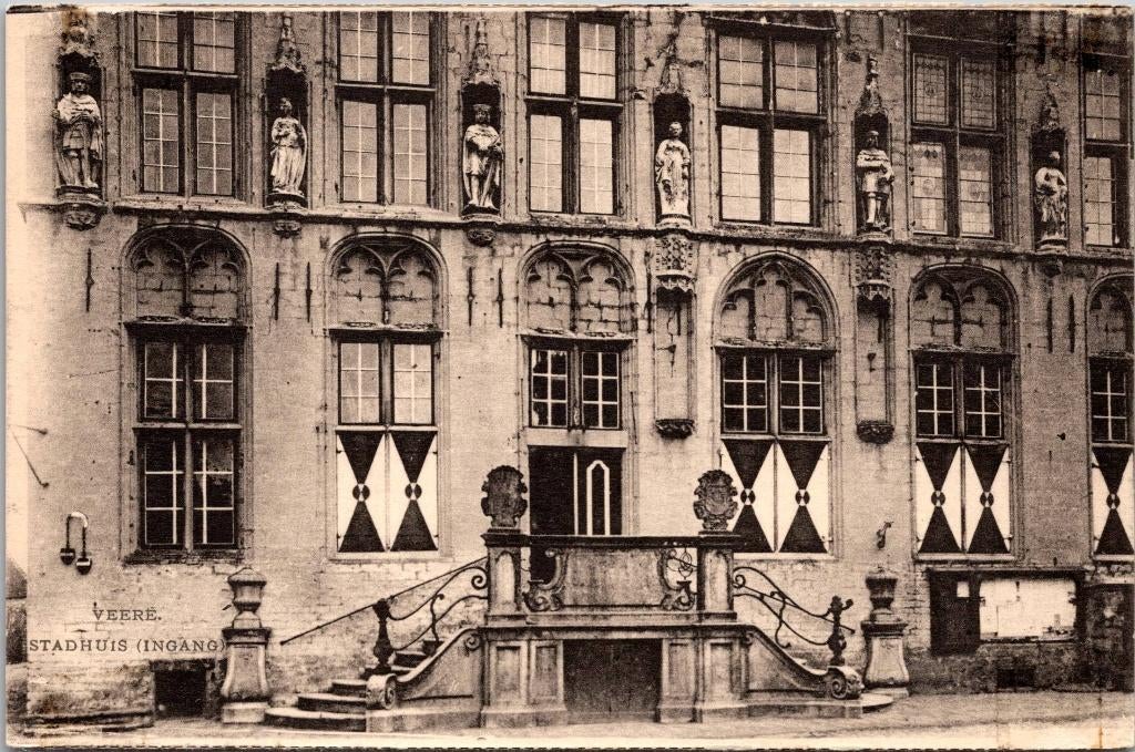 Veere - Stadhuis ingang, Verzenden, Voor 1920, Ongelopen, Zeeland