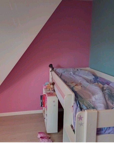 Hoogslaper met uitschuifbaar bureau, Ophalen, Gebruikt, Eenpersoons, 200 cm
