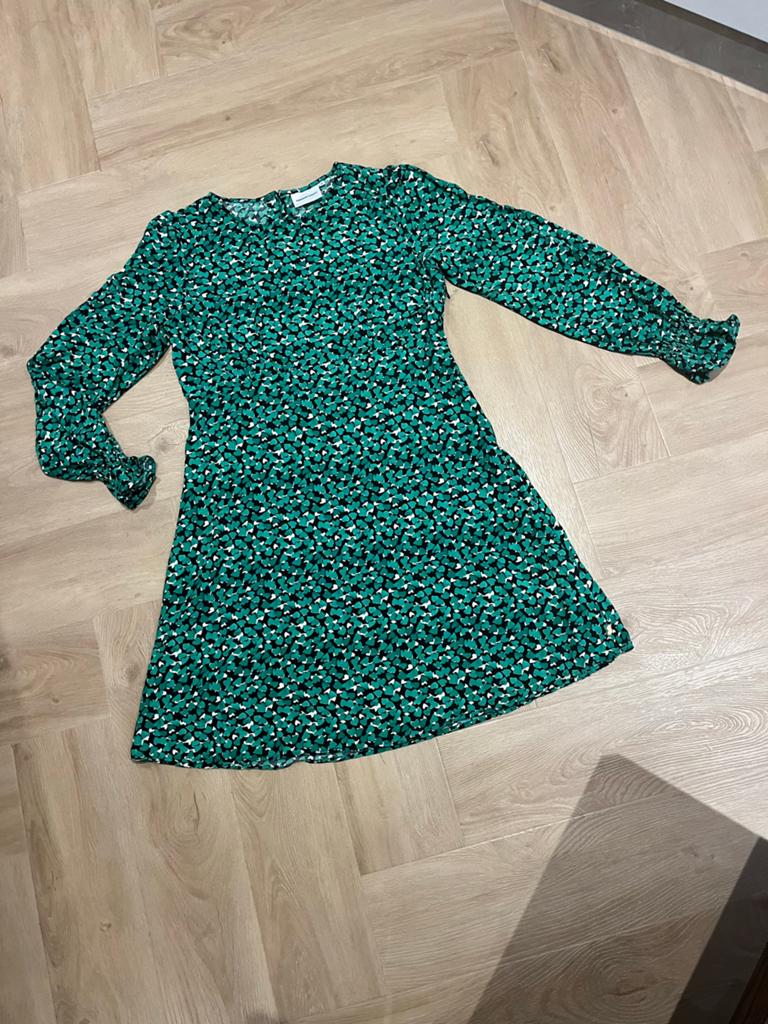 Fabienne Chapot Vanessa Jurk - Groen met print, Kleding | Dames, Jurken, Maat 38/40 (M), Ophalen of Verzenden, Zo goed als nieuw