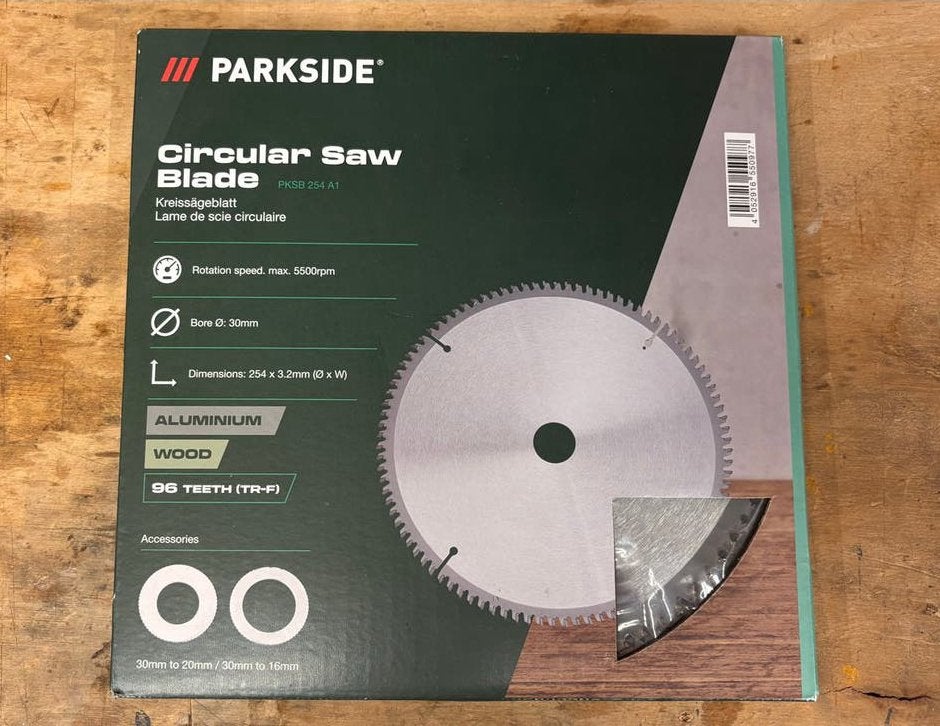 Parkside Cirkelzaagblad 254mm 96T Nieuw, Cirkelzaag, Nieuw, Ophalen of Verzenden, 30 tot 70 mm