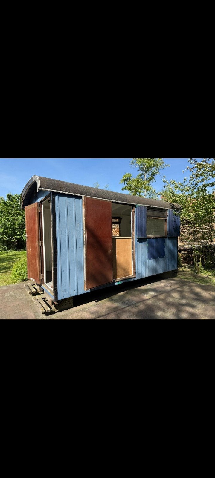 Schaftwagen keet schaftkeet pipowagen, Doe-het-zelf en Verbouw, Overige Doe-het-zelf en Verbouw, Ophalen of Verzenden