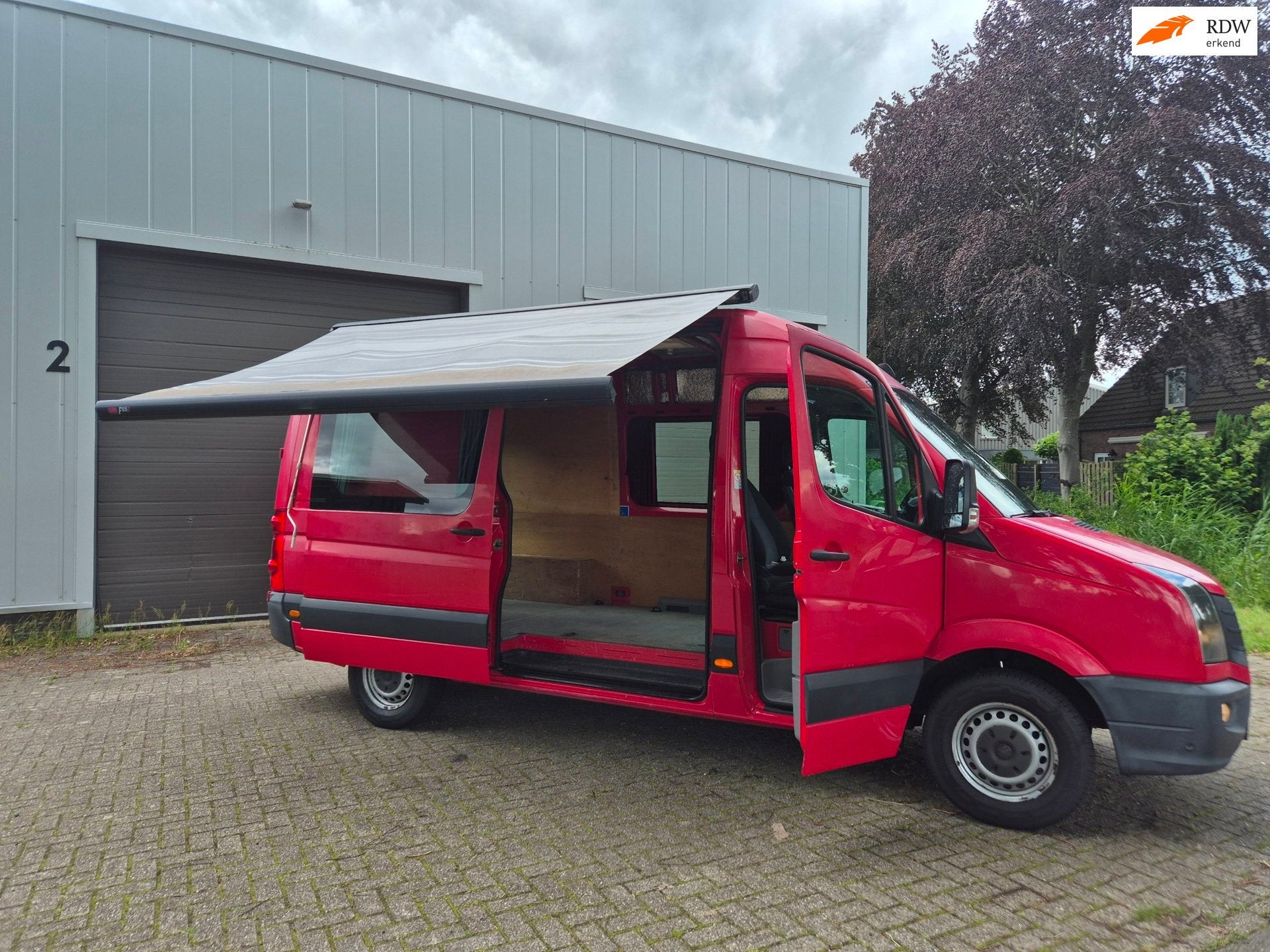 Volkswagen CRAFTER CAMPER EURO6 160PK WEBASTO AIRCO LUIFEL L, Caravans en Kamperen, Campers, Volkswagen, Bedrijf, Diesel, Elektrische ramen