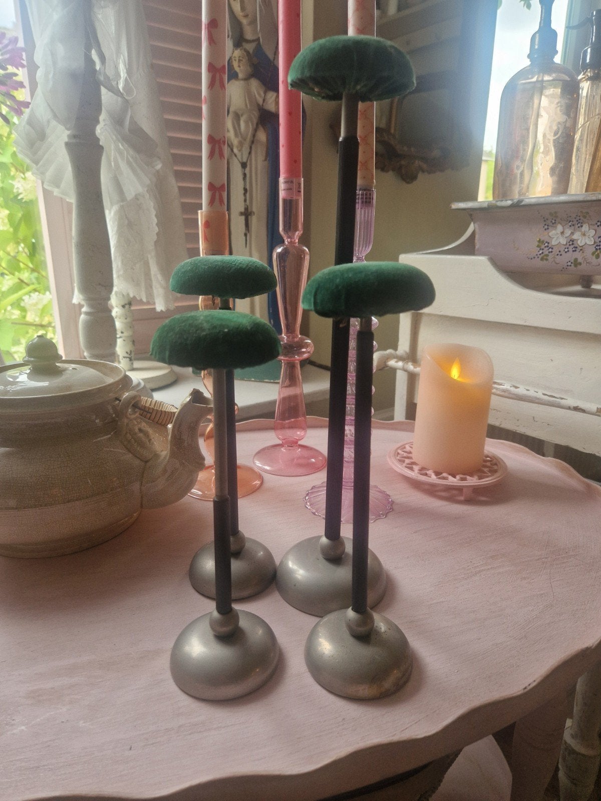 Art Deco Antieke hoedenstandaards Gebr.Seifert Lüdenscheid, Ophalen of Verzenden
