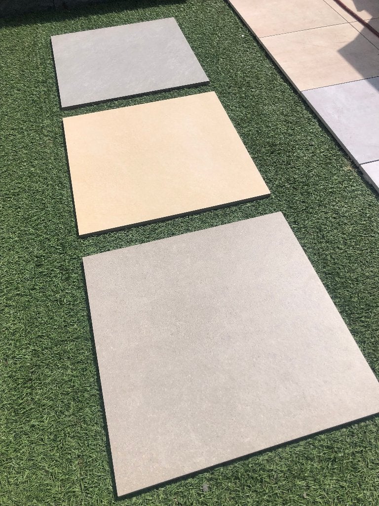 keramische terrastegel beige 80x80x2 1 ste keus actie, Keramiek, Nieuw, Ophalen of Verzenden, 10 m² of meer
