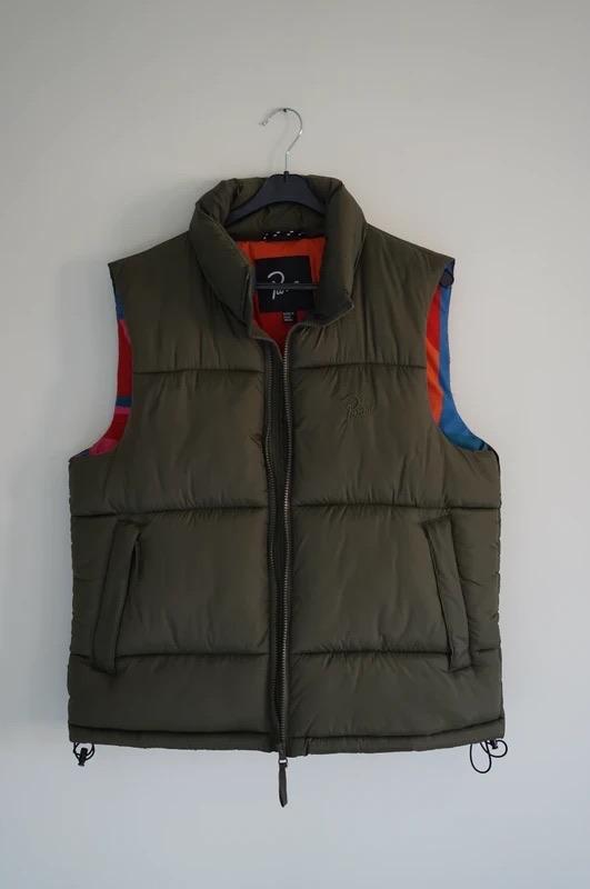 byParra Sitting Pear Puffer Vest bodywarmer maat S, Kleding | Heren, Bodywarmers, Zo goed als nieuw, Maat 46 (S) of kleiner, Groen