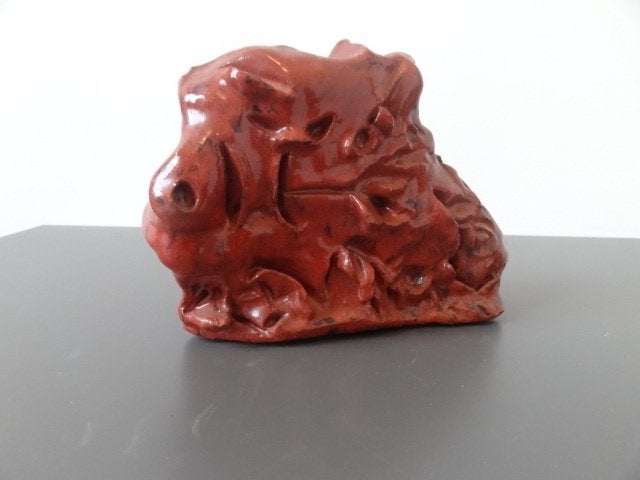 Keramiek beeld, massief, LxH 20x13 cm. barok, brutalistisch, Antiek en Kunst, Kunst | Designobjecten, Verzenden