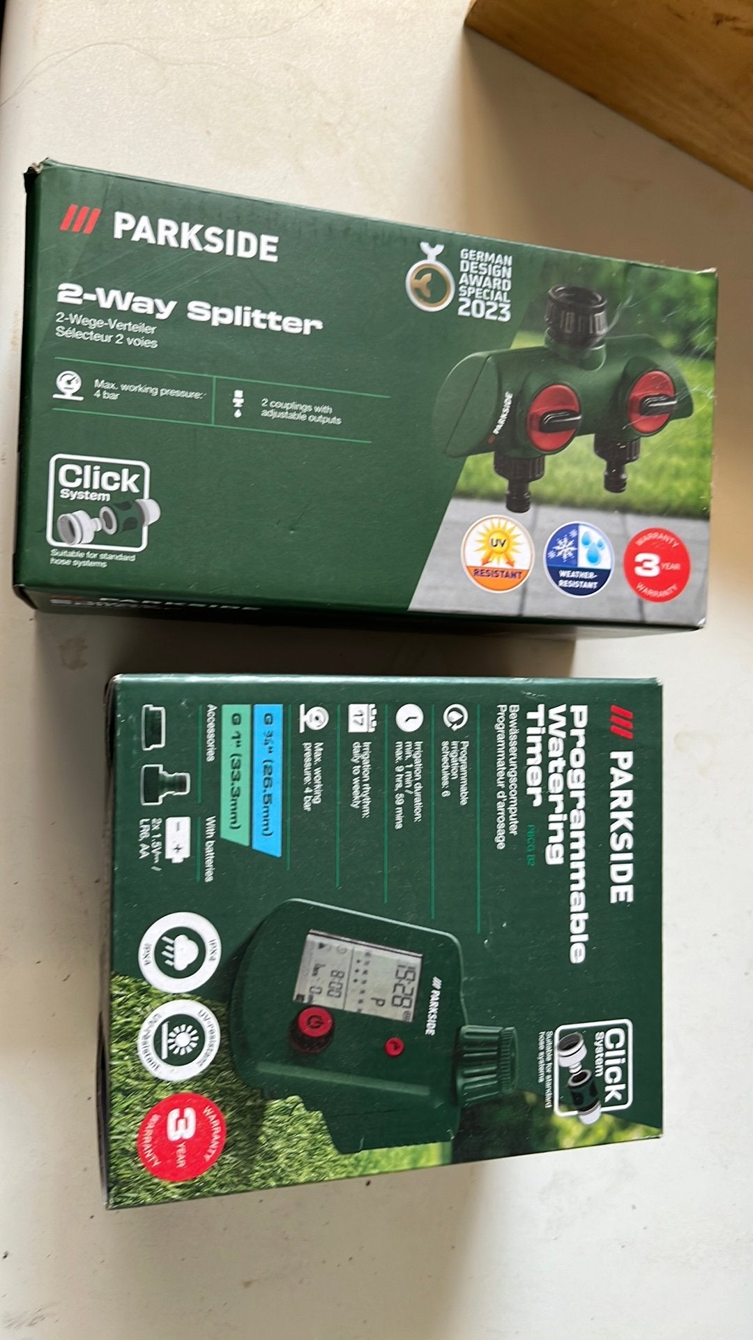 Programmeerbare watertimer en tuinslang splitter, Ophalen of Verzenden, Nieuw