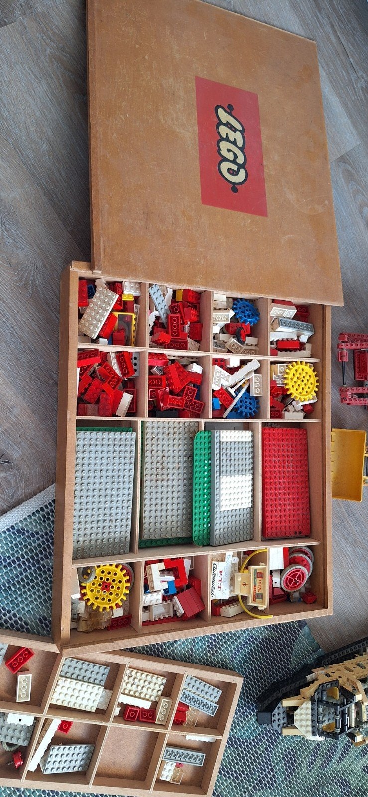 Grote partij LEGO Technic en klassieke LEGO in houten kist, Ophalen, Gebruikt, Overige merken