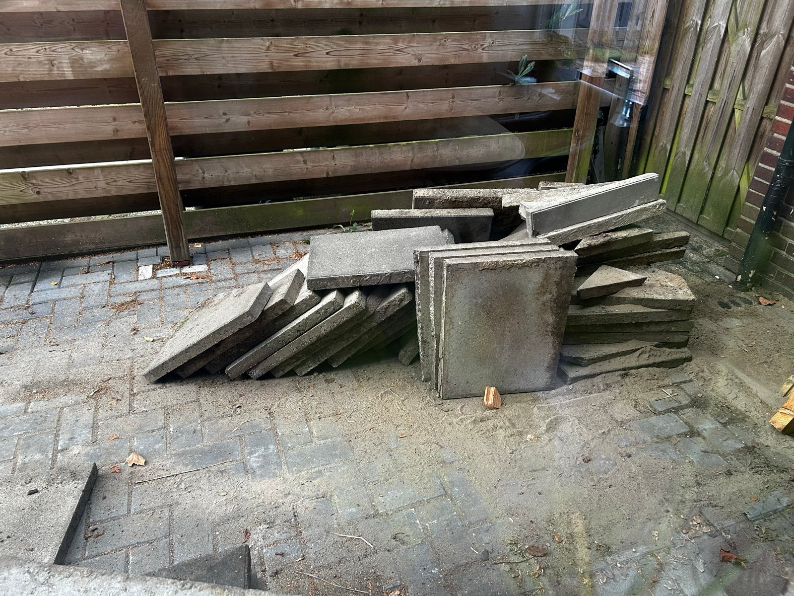 Betontegels 50x50 restanten - Geknipt, Gebruikt, Ophalen of Verzenden, Minder dan 5 m², Beton