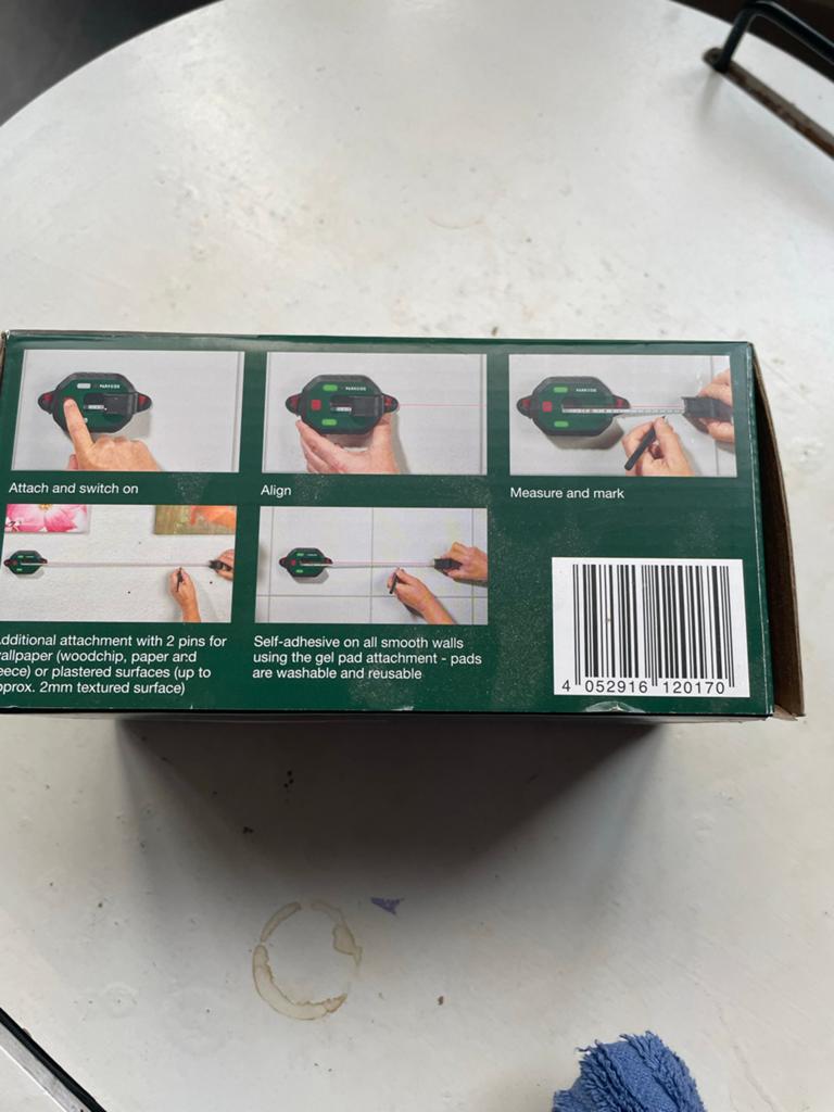 Parkside Laser Waterpas met Meetlint -  in Doos, Ophalen, Nieuw, Overige meters