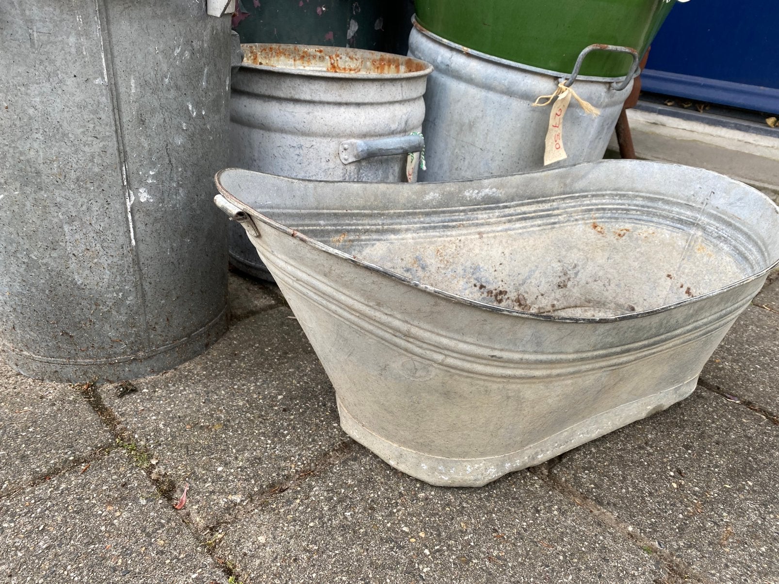Zinken kinderbadje, Antiek en Kunst, Ophalen