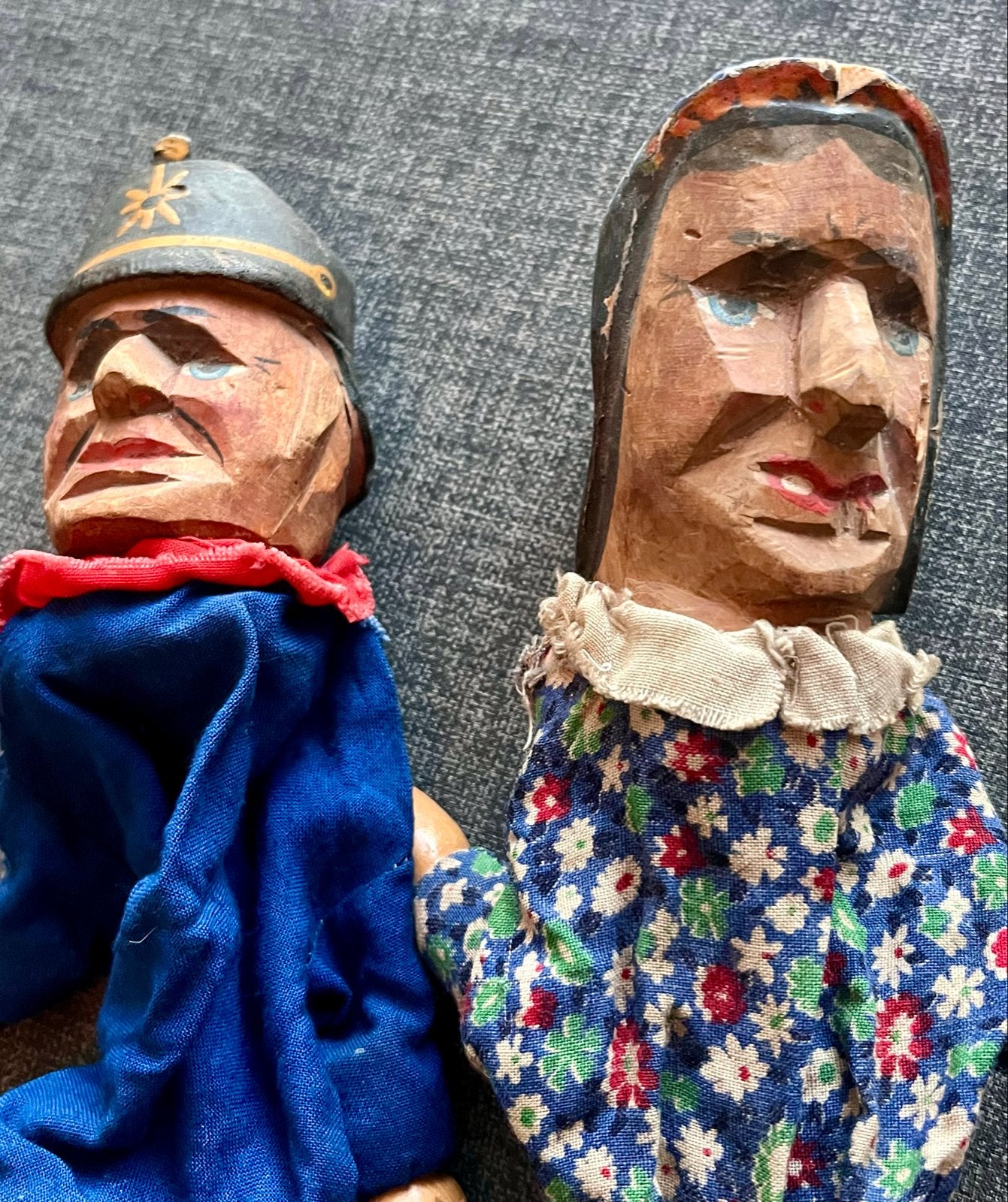 Antieke Jan Klaasen Poppenkastpoppen - ca. 1900, Verzenden