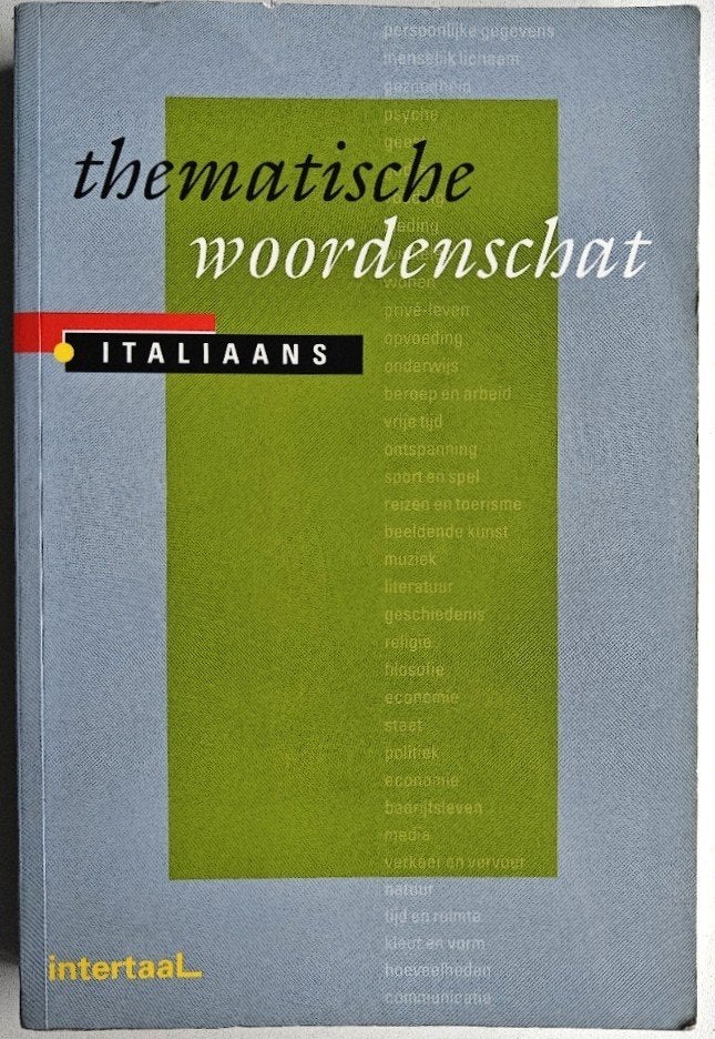 THEMATISCHE WOORDENSCHAT ITALIAANS. Intertaal., Boeken, Studieboeken en Cursussen, Ophalen of Verzenden, Alpha, Zo goed als nieuw