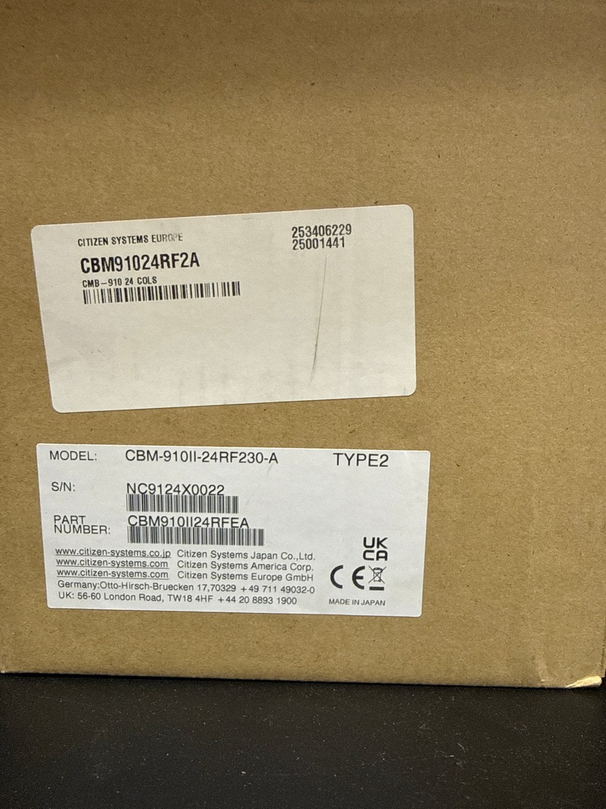 Citizen CBM910II-24RF230-A bonprinter, nieuw in doos, Computers en Software, Printers, Ophalen, Zwart-en-wit printen, Info@citizen.com