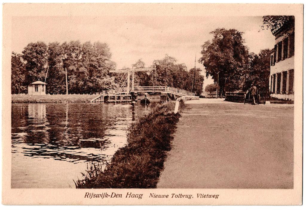 Rijswijk ZH 61, Vlietweg bij Drievliet in 1928,ongelopen, Verzenden, 1920 tot 1940, Ongelopen, Zuid-Holland