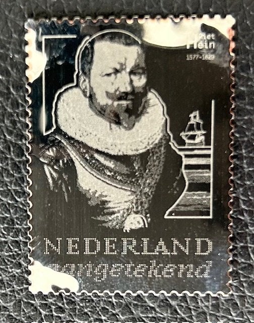 AANGETEKEND, PIET HEIN, zilveren zegel, Postzegels en Munten, Verzenden, Na 1940, Postfris