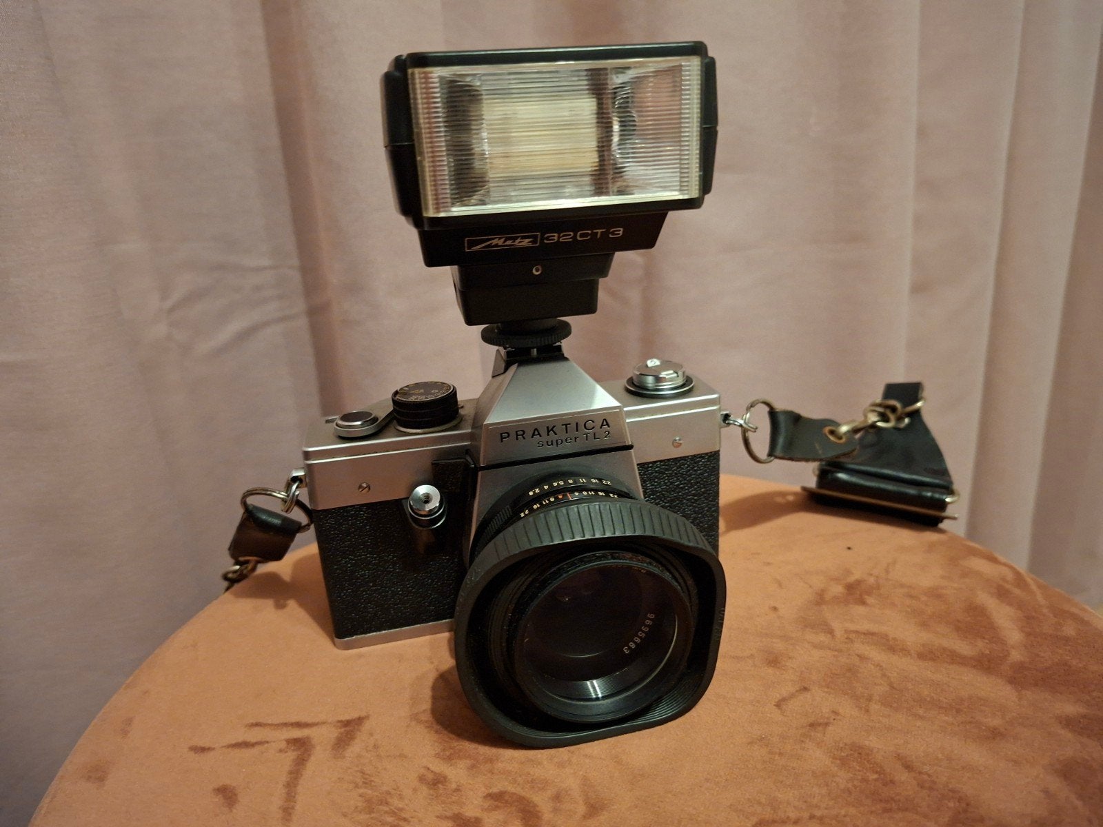 Vintage Praktica Super TL2 Spiegelreflexcamera met lens en, Ophalen of Verzenden