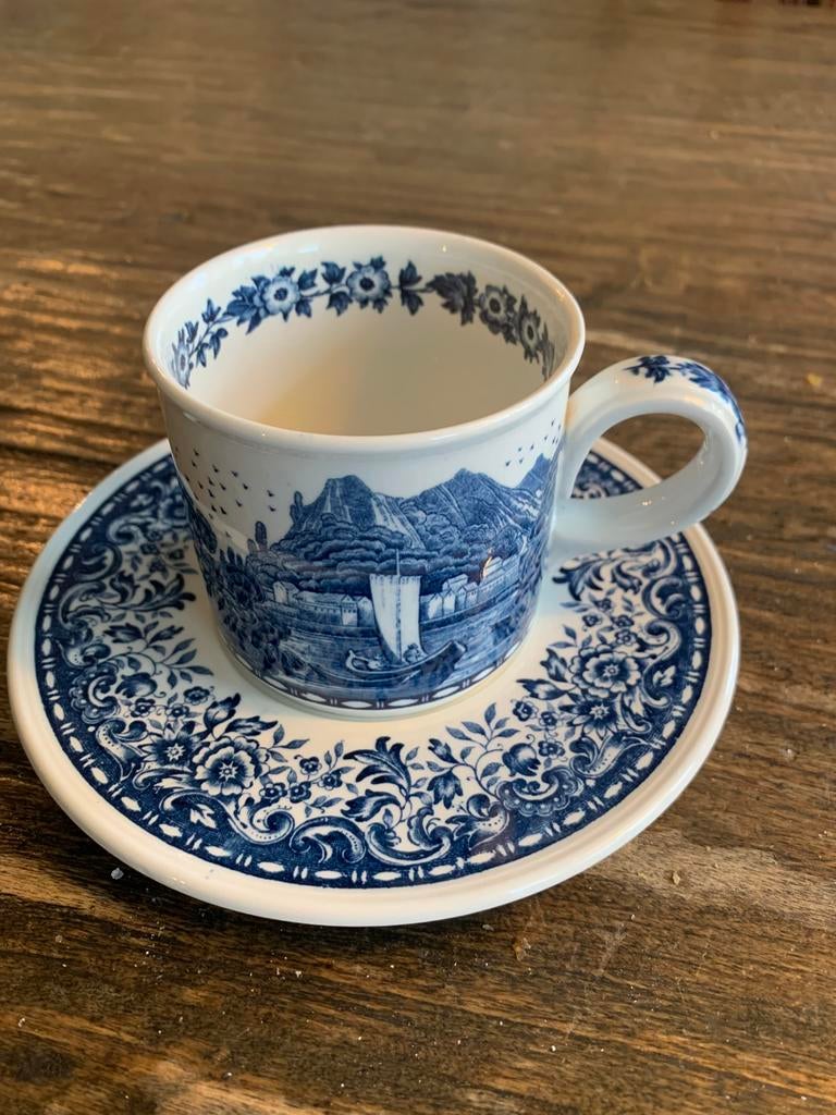 Kop en schotel Villeroy & Boch- Blue Castle, Ophalen of Verzenden