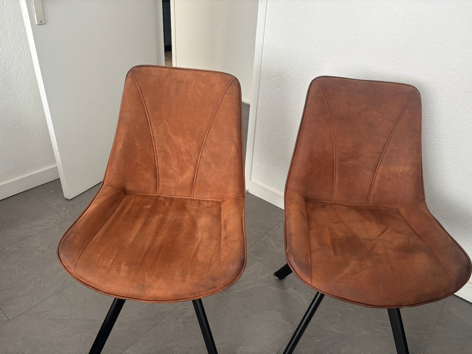 6 eetkamerstoel, Ophalen of Verzenden, Bruin, Eén