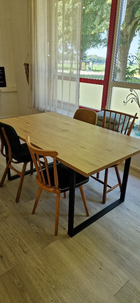 Eettafel 90*160, Ophalen, 50 tot 100 cm, Zo goed als nieuw, 150 tot 200 cm