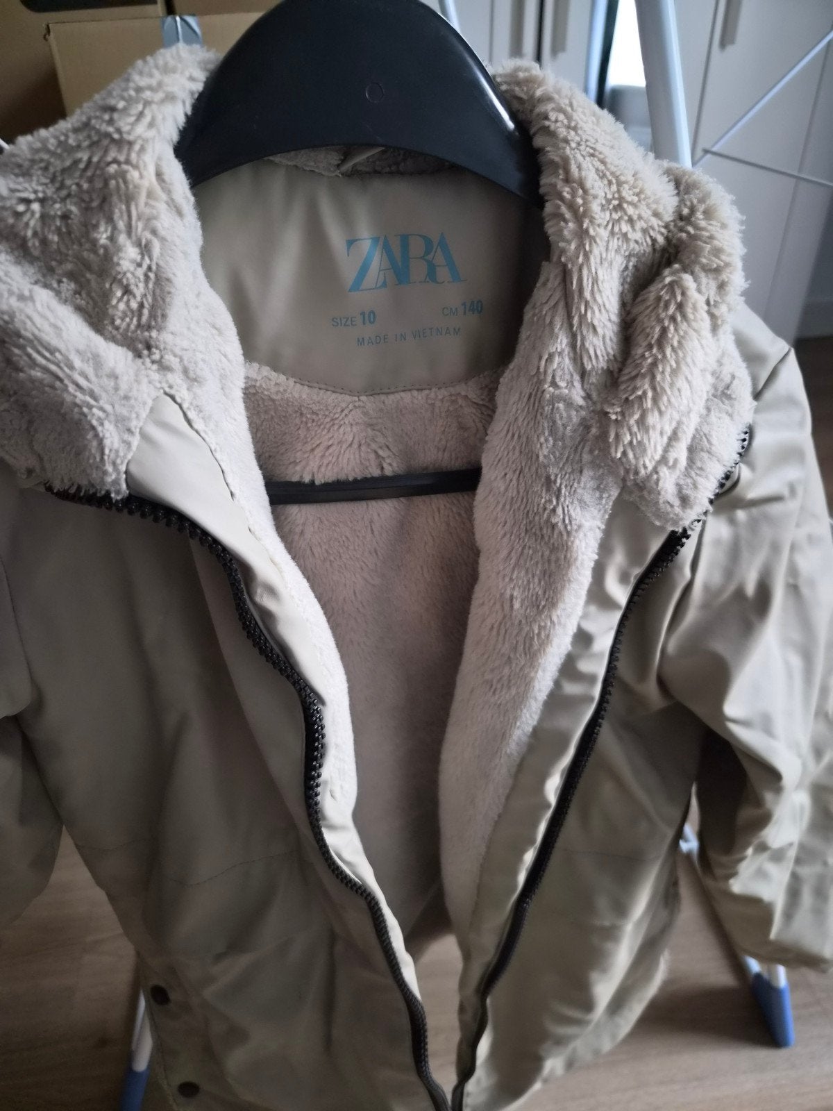 Zara winterjas maat 140 met teddy voering, Kinderen en Baby's, Meisje, Ophalen of Verzenden, Zo goed als nieuw, Zara