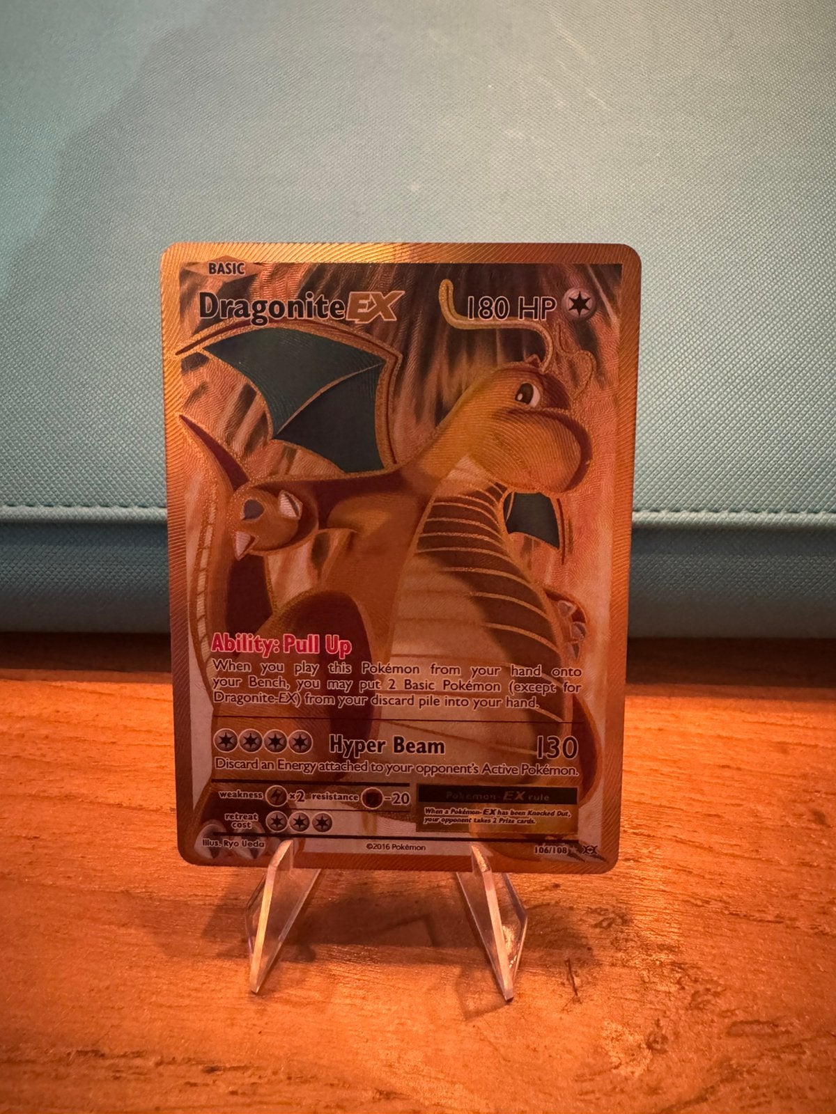 Dragonite EX 106/109 evolutions, Hobby en Vrije tijd, Verzamelkaartspellen | Pokémon, Ophalen of Verzenden, Zo goed als nieuw