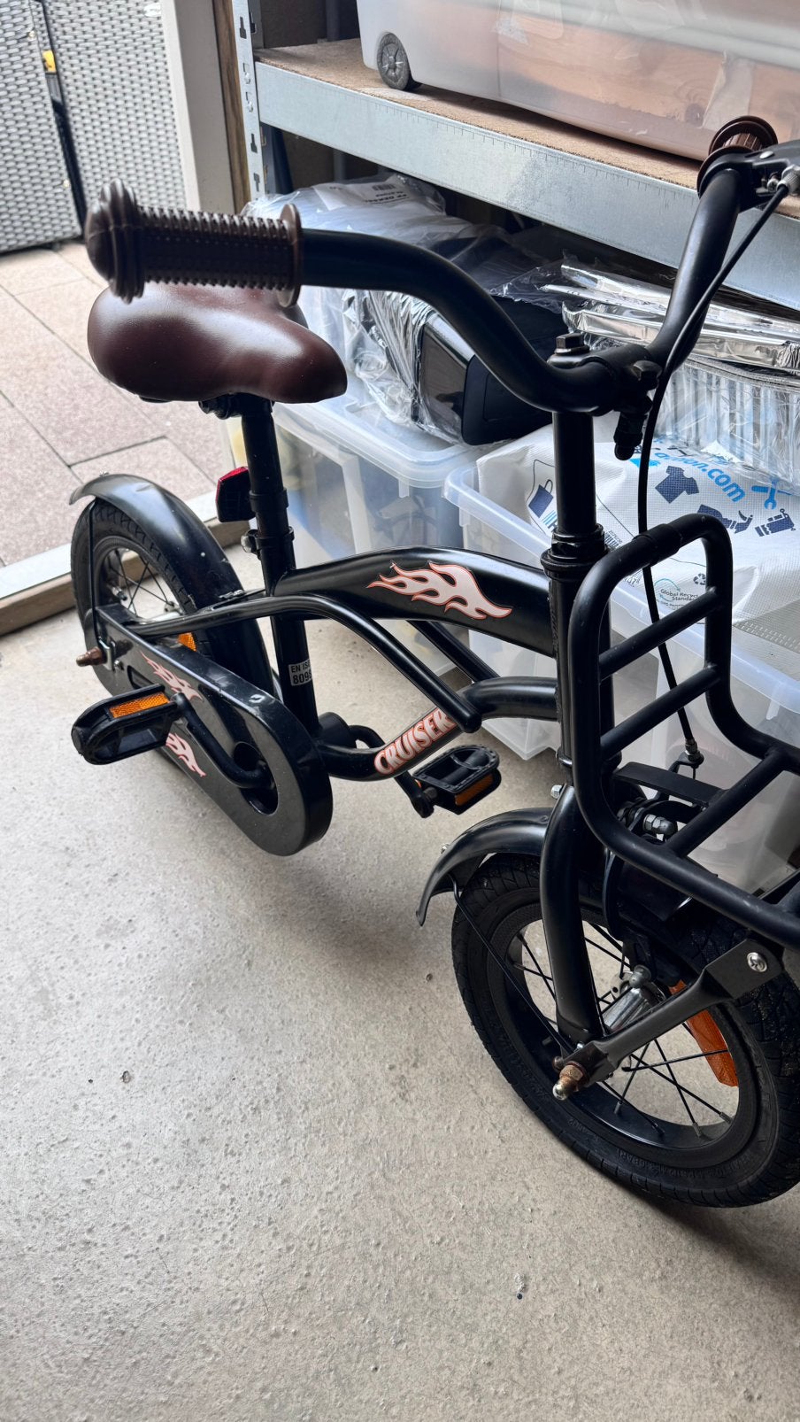Cruiser kinderfiets met zijwieltjes, Fietsen en Brommers, Fietsen | Kinderfietsjes, Ophalen, Zo goed als nieuw, Minder dan 16 inch