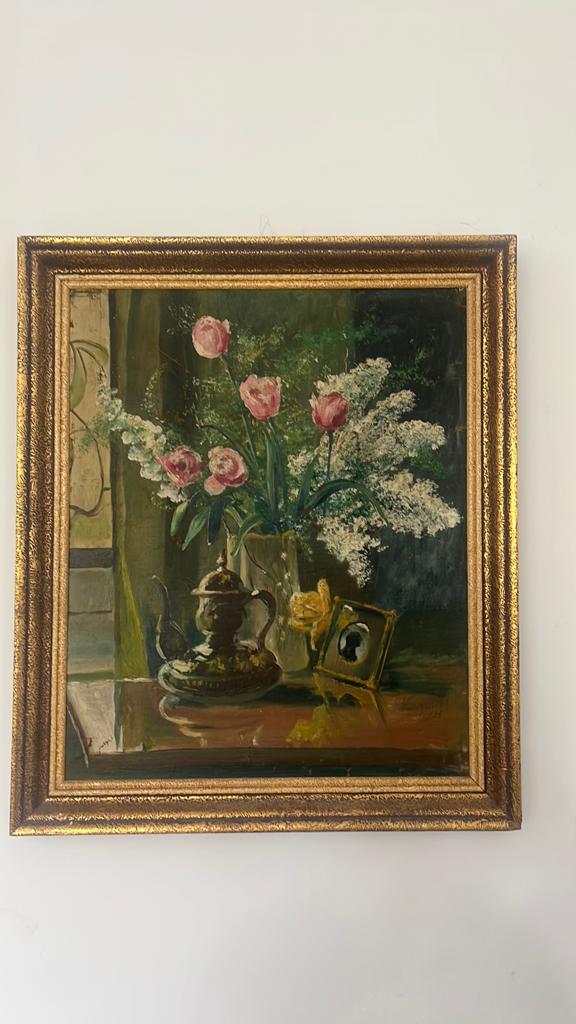 stilleven met bloemen, Antiek en Kunst, Kunst | Schilderijen | Klassiek, Ophalen