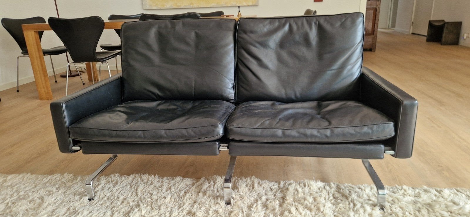 Bankje van Kjaerholm, Ophalen, Gebruikt, 150 tot 200 cm, Tweepersoons
