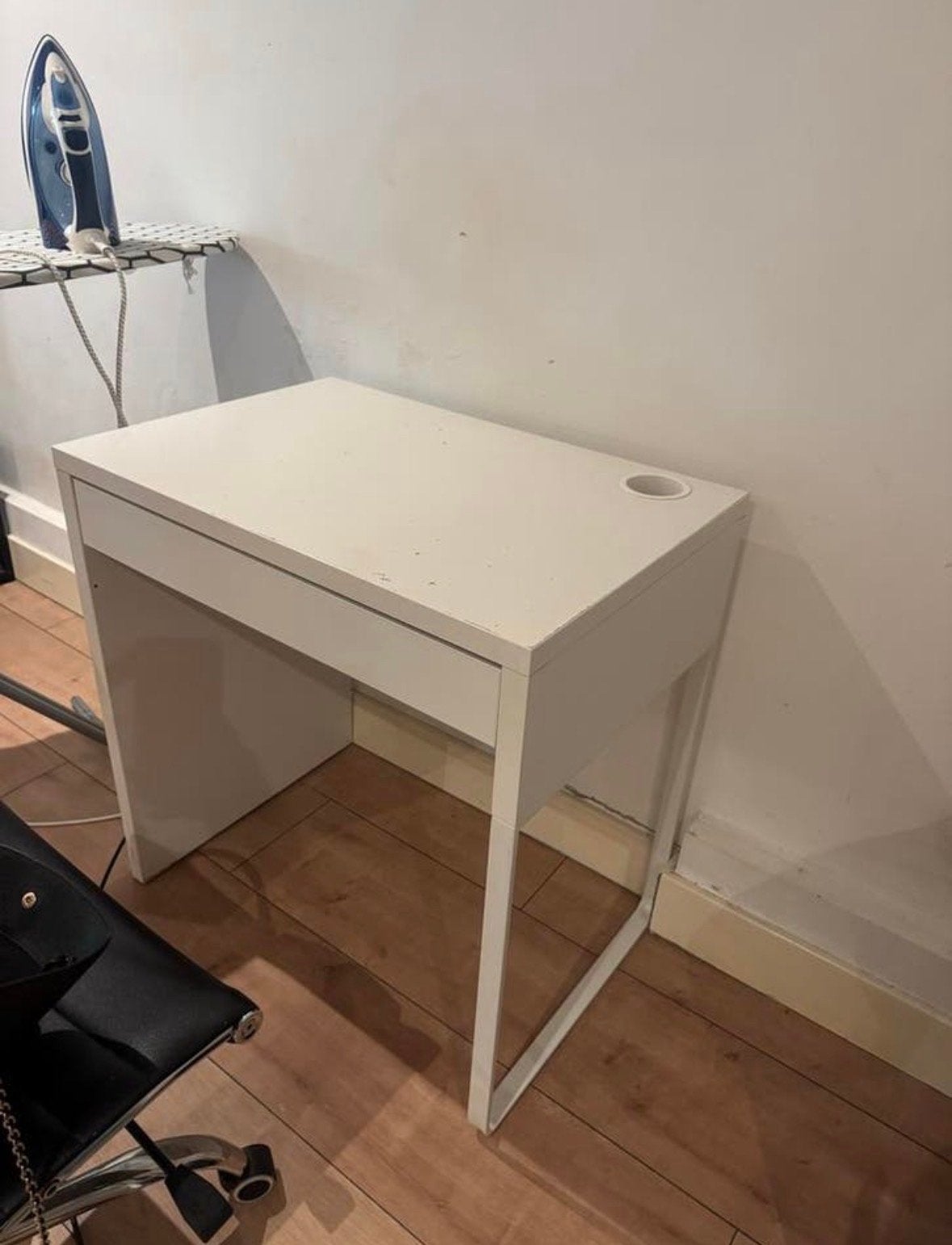 IKEA Micke bureau wit met lade, Ophalen, Gebruikt, Met lades, Spaanplaat of MDF