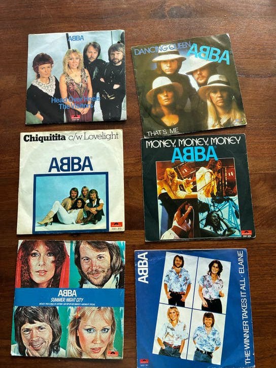 ABBA 6 singles in goede staat, Cd's en Dvd's, Vinyl Singles, Gebruikt, Pop, Ophalen of Verzenden