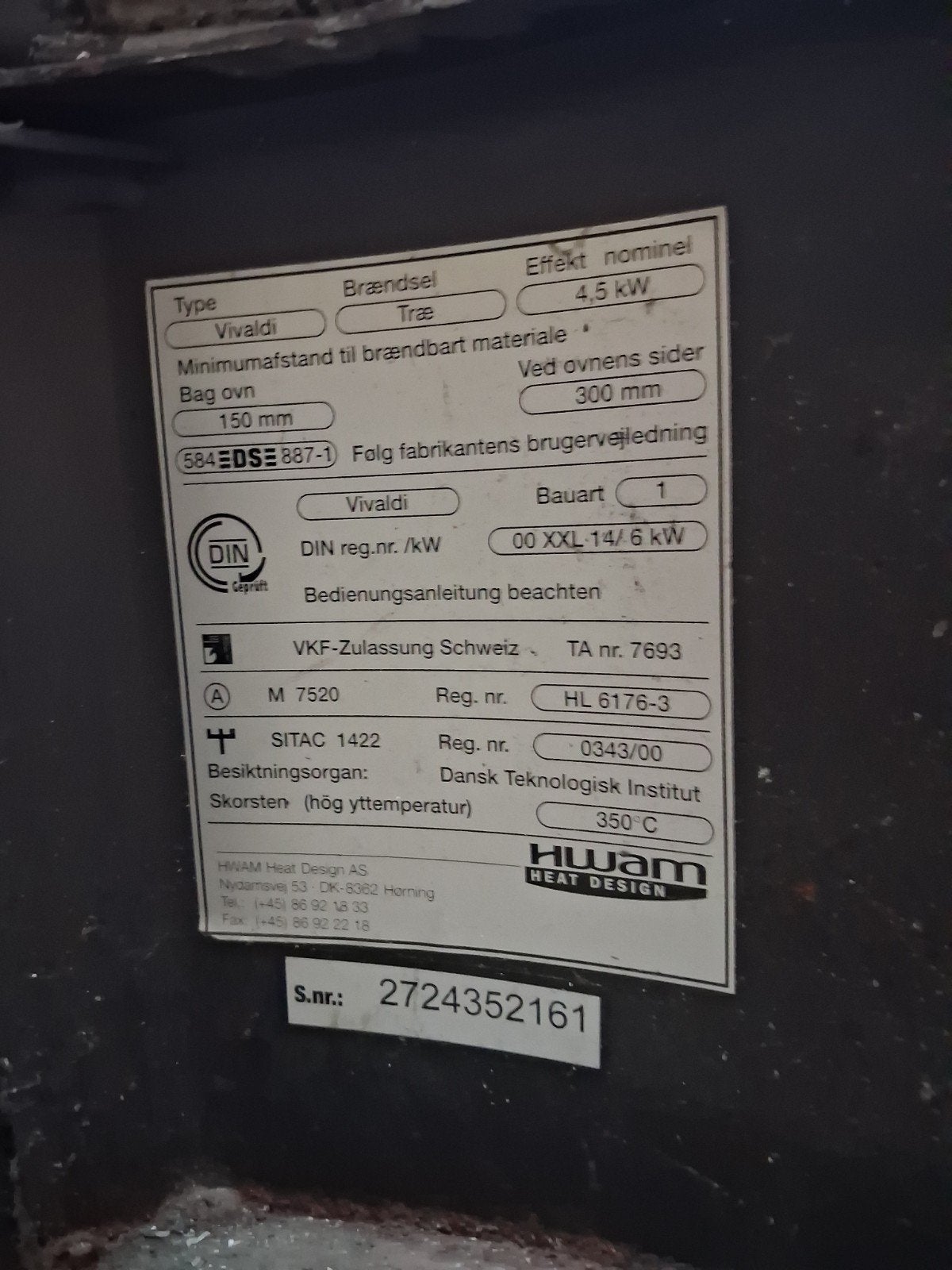 Foto 4 van Gebruikte Hwam Vivaldi Houthaard - 4.5 kW